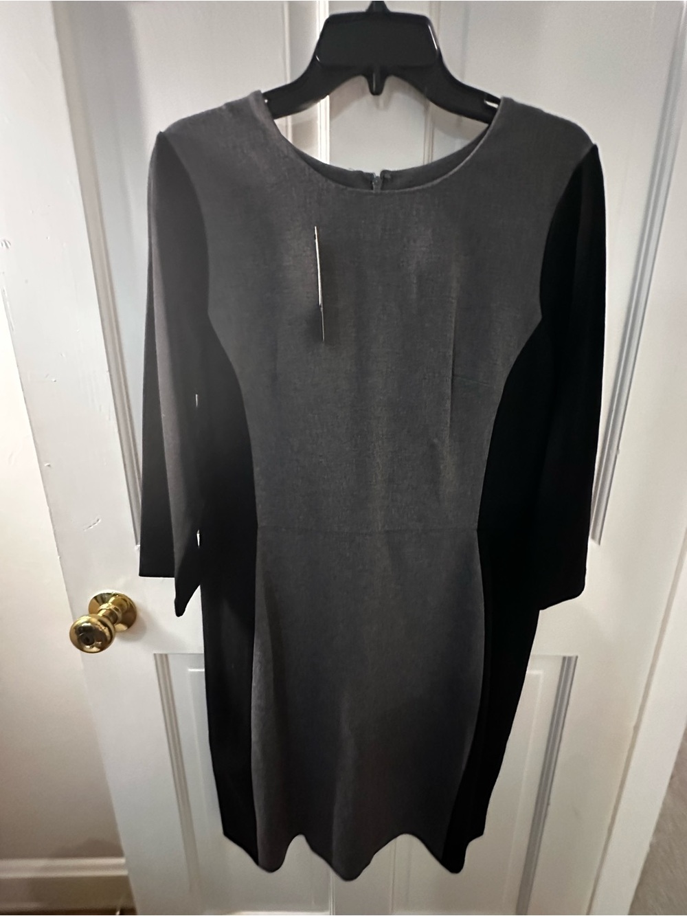 Women's Two-Tone Gray & Black Sheath Dress